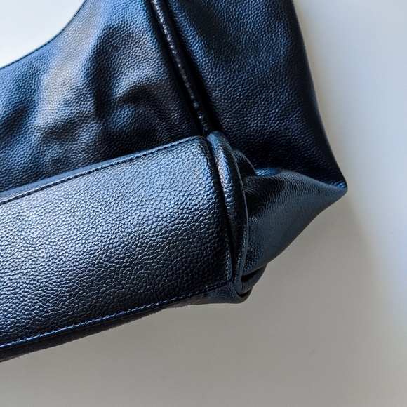 NWOT Lionel Black Leather & Suede Tote Purse Bag - Picture 7 of 8